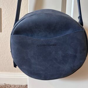 Portland Leather Blue Crossbody Bag